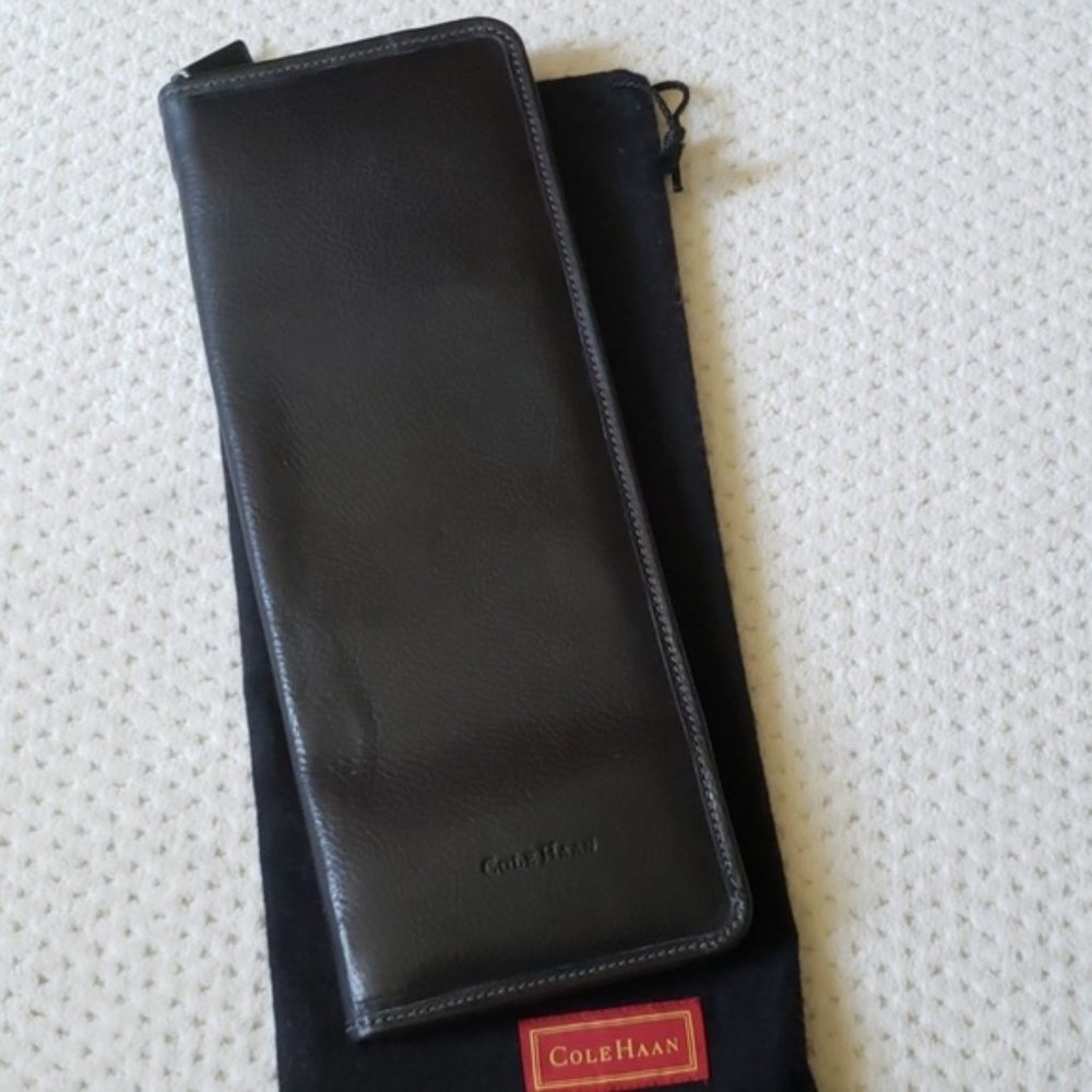 Cole Haan Leather travel tie case